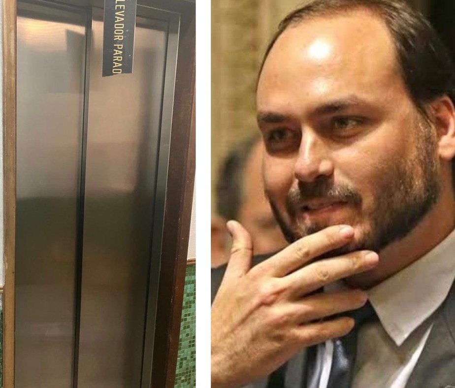 Dois funcionários de Carlos Bolsonaro estavm no elevador que despencou, hoje, na Câmara do Rio