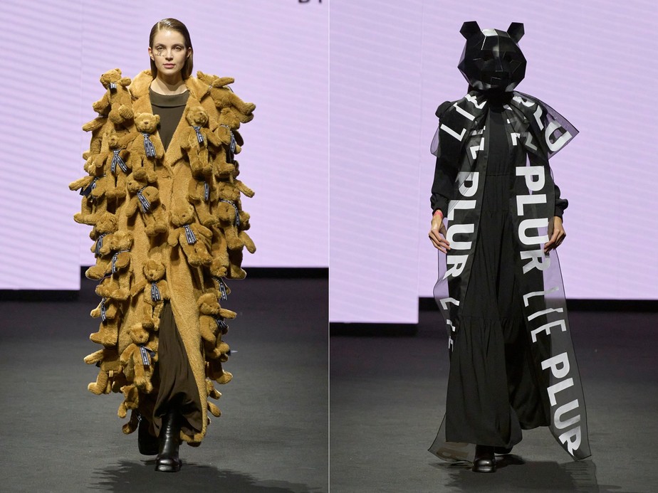 Marca leva ursinho de pelúcia para as passarelas do Seoul Fashion Week