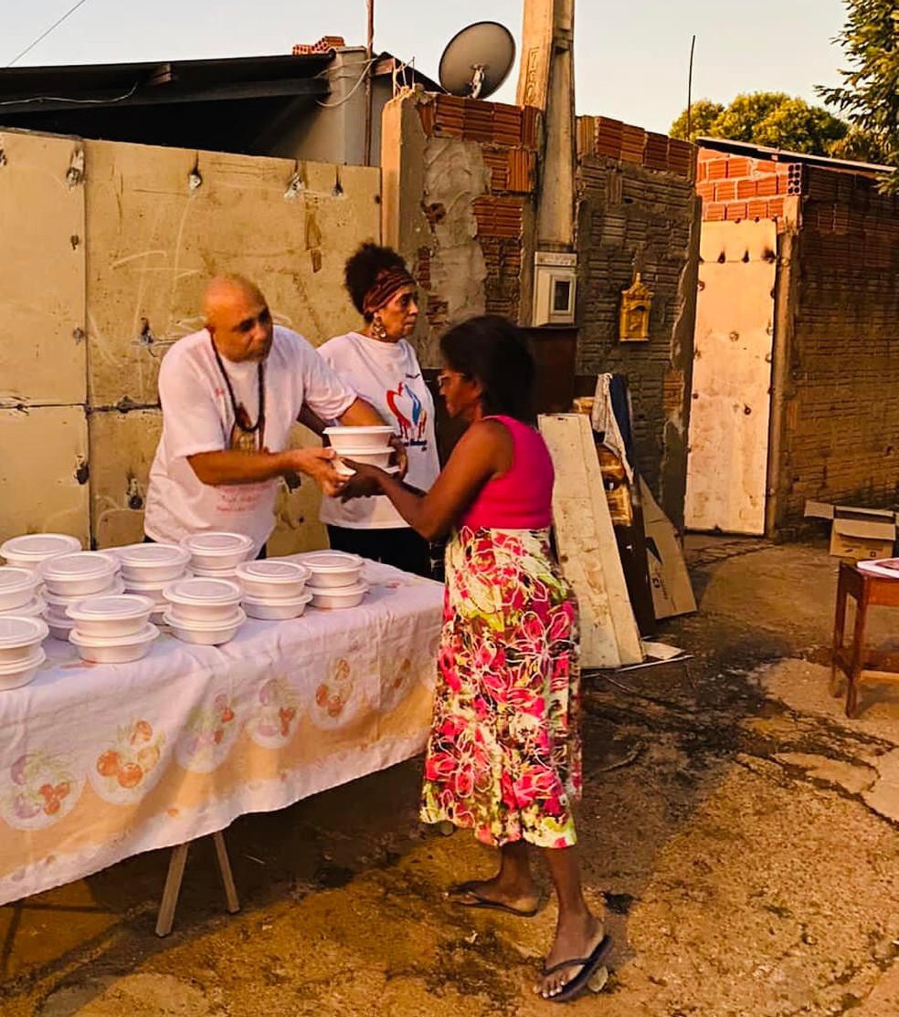 Templo realiza trabalho social junto à comunidade em Cafelândia (SP) — Foto: Associação Templo Cultural Social Religioso/Divulgação