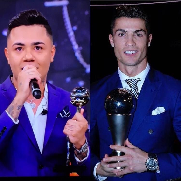 Felipe Araújo e Cristiano Ronaldo (Foto: Reprodução / Instagram)