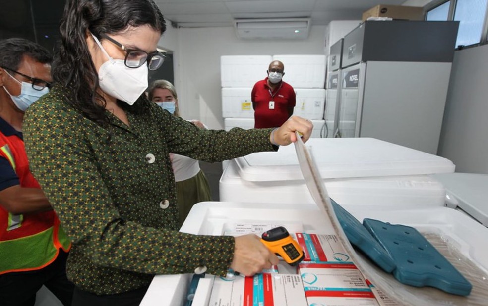 Bahia recebe novo lote com mais de 220 mil doses da vacina contra a Covid-19 — Foto: Mateus Pereira/GOVBA