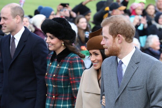 Princípe William, Kate Middleton, Meghan Markle e Príncipe Harry (Foto: Getty Images)