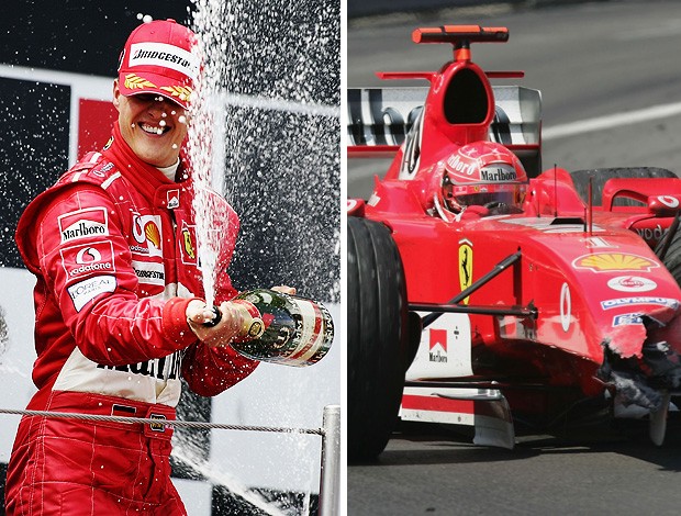 Michael Schumacher 200 gps formula 1 (Foto: Getty Images)