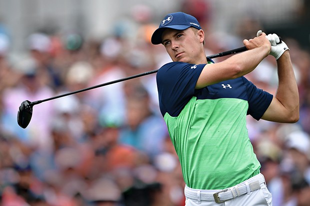 CHARLOTTE, NC - AUGUST 11: Jordan Spieth of the United States plays his shot from the first tee  during the second round of the 2017 PGA Championship at Quail Hollow Club on August 11, 2017 in Charlotte, North Carolina.  (Photo by Stuart Franklin/Getty Im (Foto: Getty Images)