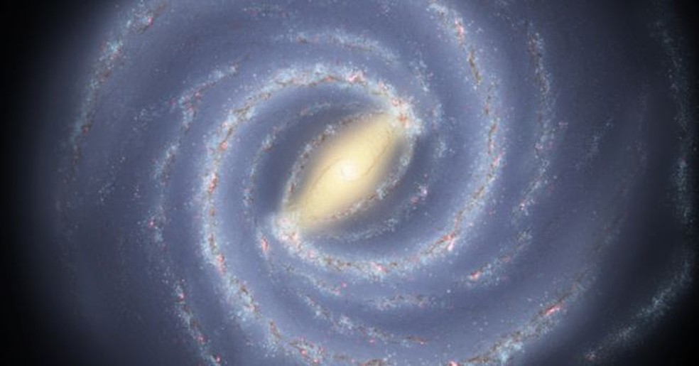 A Via Láctea, nossa galáxia — Foto: NASA/JPL-CALTECH/R. HURT (SSC/CALTECH)