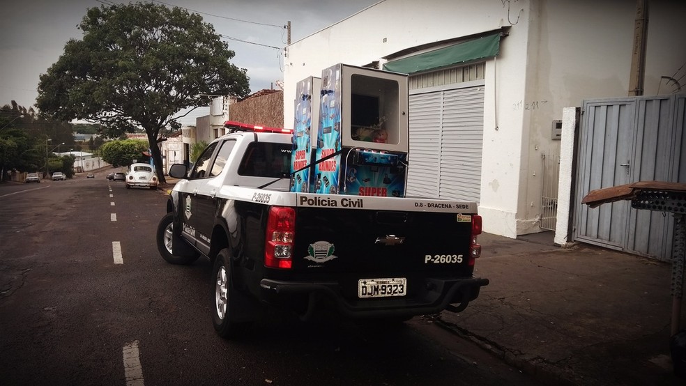 Máquinas foram apreendidas nesta segunda-feira (27), em Dracena (Foto: Polícia Civil/Divulgação)
