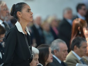 Marina Silva participa de missa de sétimo dia para Eduardo Campos (Foto: Marcello Casal Jr/Agência Brasil)