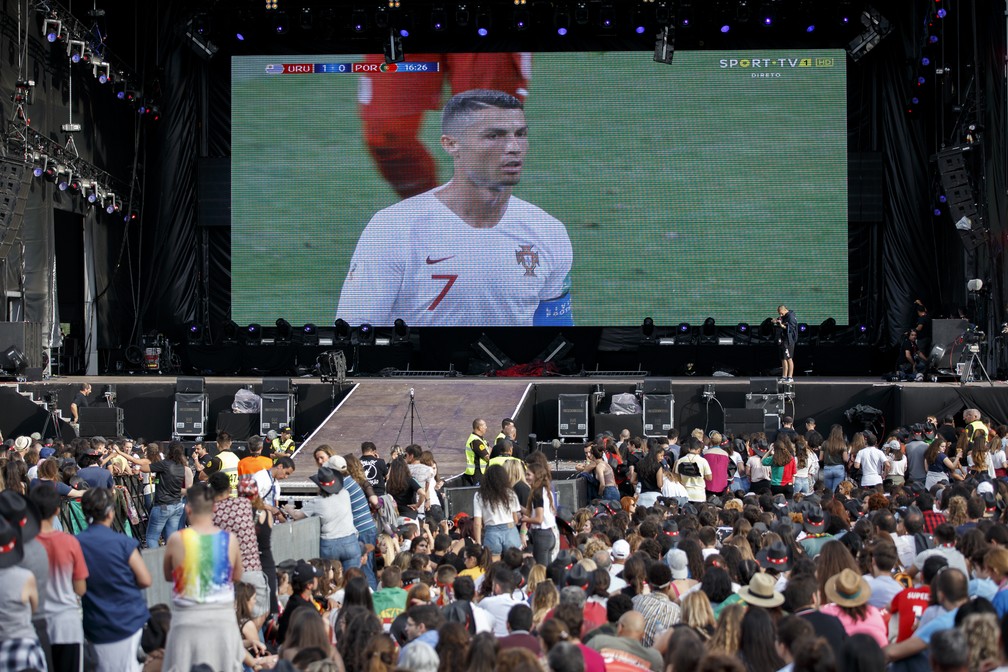 Jogo de Portugal contra o Uruguai válido pela Copa do Mundo da Rússia é transmitido durante o Rock in Rio Lisboa (Foto: Divulgação)