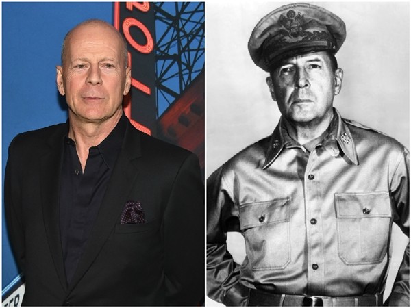 Bruce Willis e o General Douglas MacArthur  (Foto: Getty Images/Divulgação)