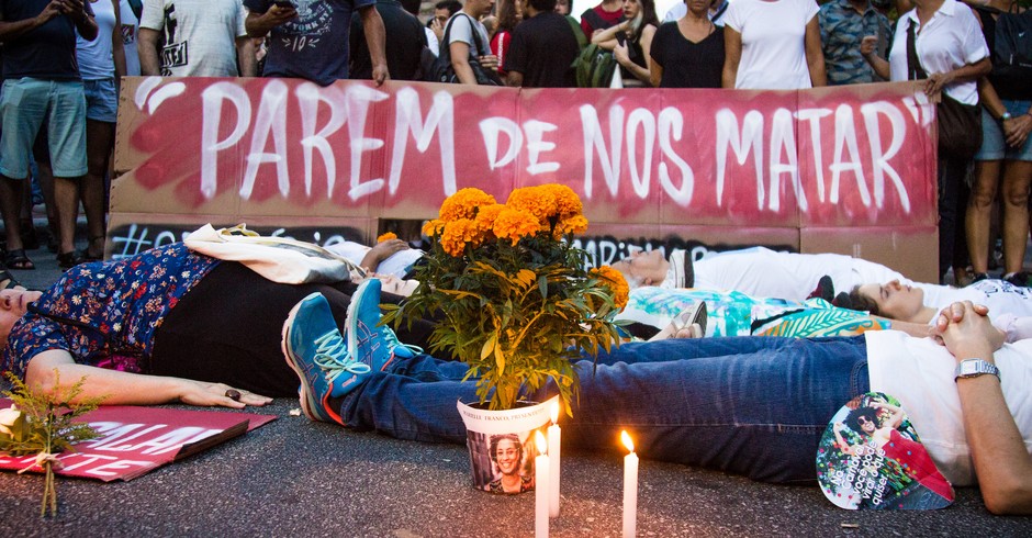 Manifestantes durante ato por Marielle Franco (Foto: Romerito Pontes/ Flickr)