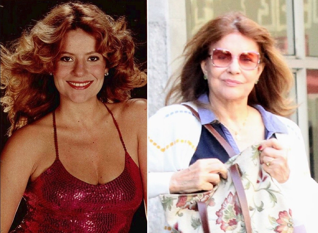 Antes e depois: Sylvia Bandeira, musa da década de 1980, e visual atual (Foto: Reprodução/Instagram e Daniel Delmiro/AgNews)