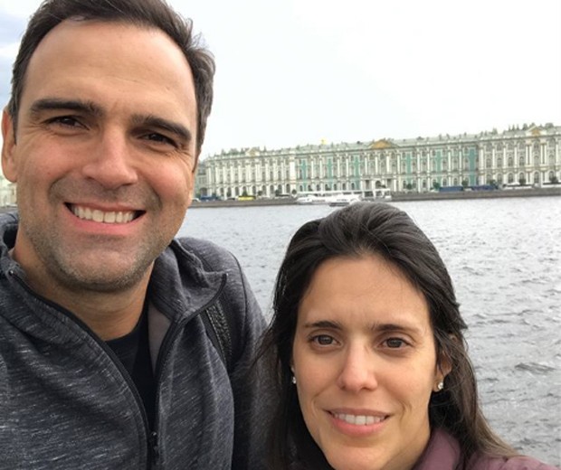 Tadeu Schmidt e a mulher, Ana Cristina (Foto: Reprodução/Instagram)