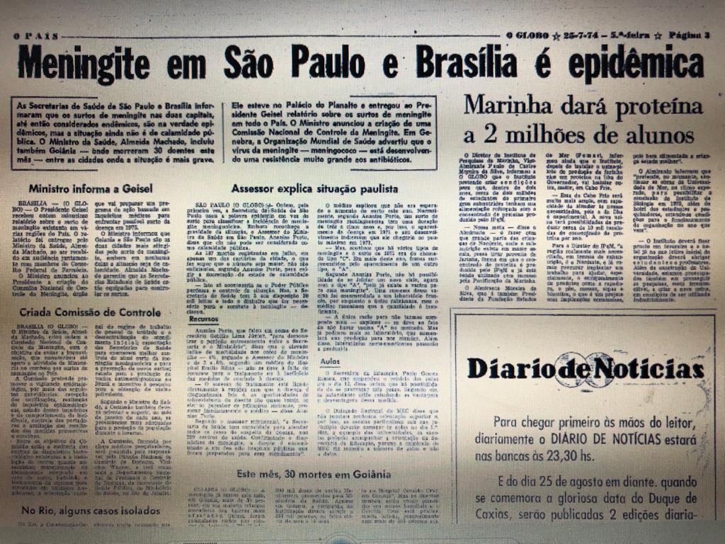 Página do GLOBO de 25 de julho de 1974