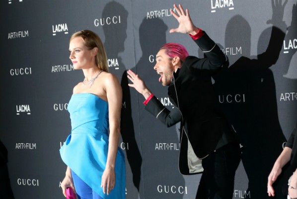 Jared Leto brincando com Diane Kruger (Foto: Getty Images)