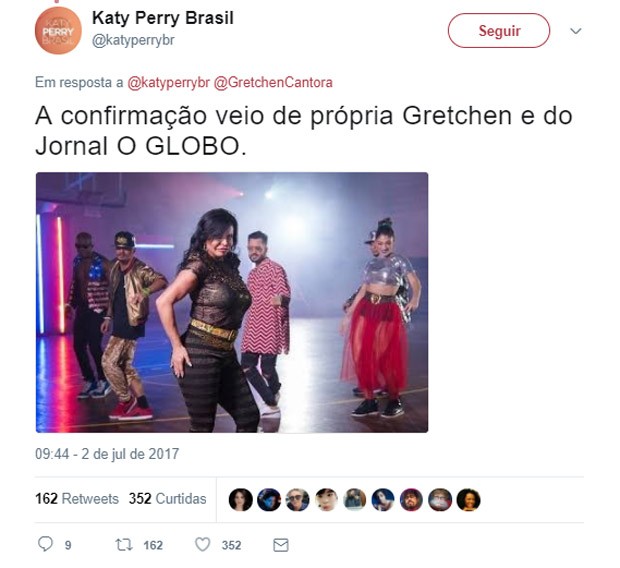 Participação de Gretchen em clipe de Katy Perry ganha a web (Foto: Reprodução/Twitter)