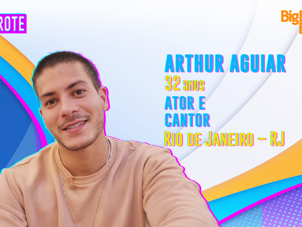 O ator e cantor Arthur Aguiar está no Camarote do BBB22 (Foto: Divulgação/Globo)