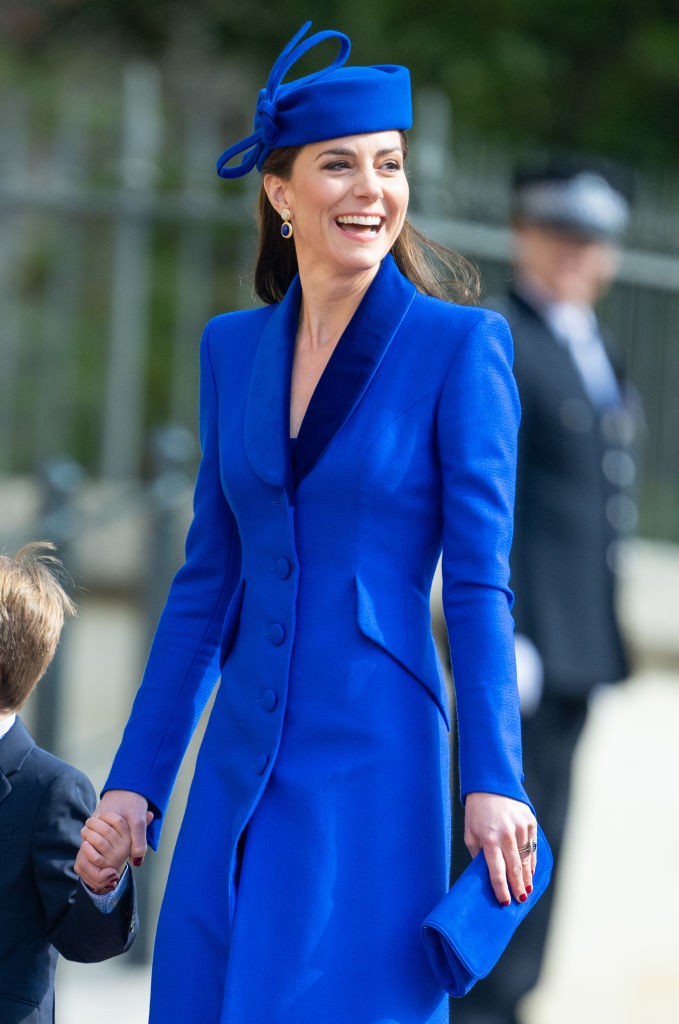 Kate Middleton para festa de Páscoa da família real — Foto: Getty Images