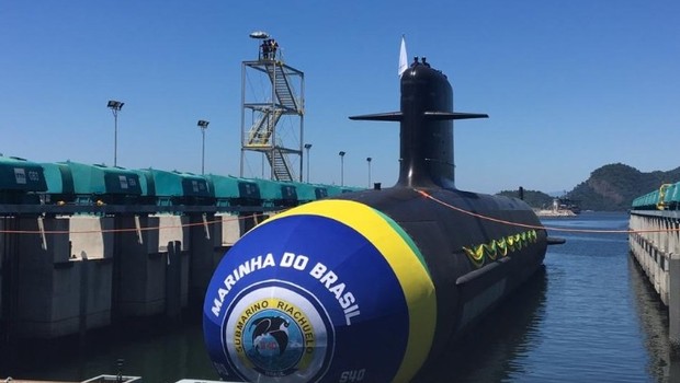 Submarino  S-40 Riachuelo, da Marinha brasileira (Foto: Reprodução/Twitter)