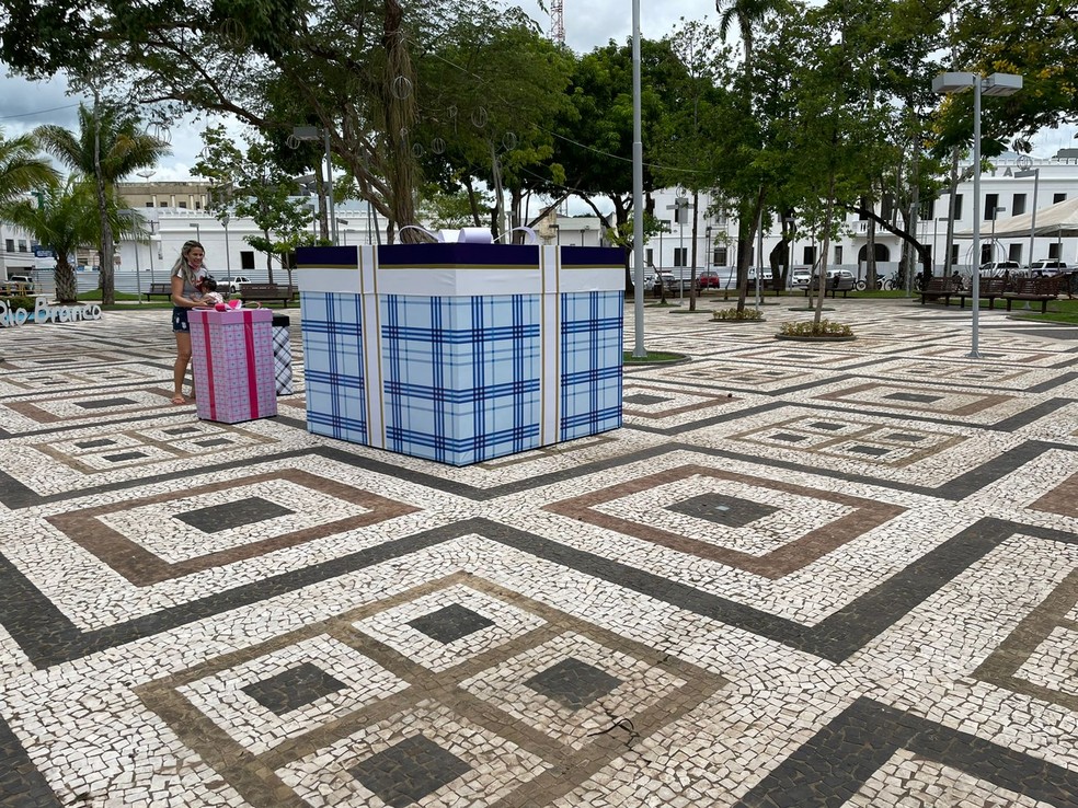 Uso excessivo do azul chegou a virar piada na internet  — Foto: Ana Paula Xavier/Rede Amazônica Acre 