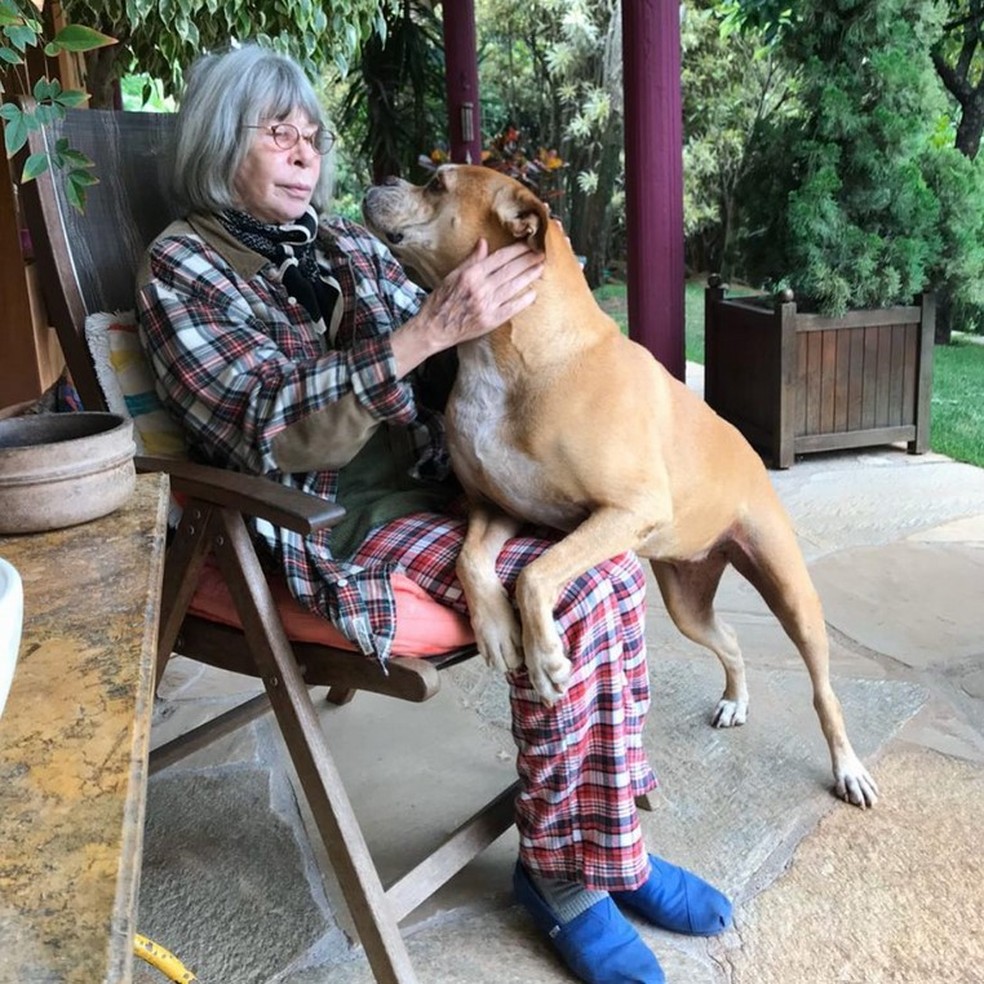 Rita Lee e a cadela Lola &mdash; Foto: Reprodu&ccedil;&atilde;o/Instagram