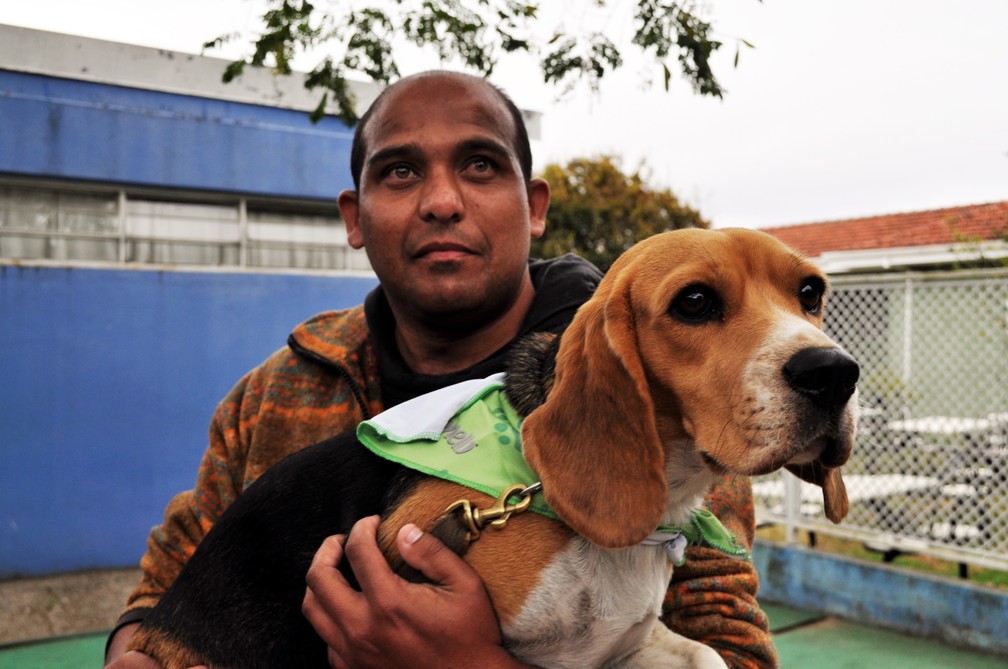 Cães terapeutas afastam depressão de alunos da APAE em Poços de Caldas. Foto: Camilla Resende/G1
