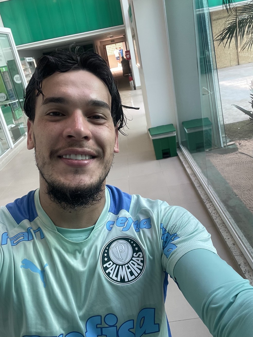 Gustavo Gómez se reapresenta e treina no Palmeiras — Foto: Divulgação