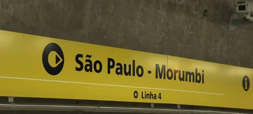 Nova estação do metrô São Paulo - Morumbi foi inaugurada neste sábado — Foto: Reprodução TV Globo