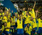Jogadores do Brasil comemoram título da Copa América | Guito Moreto / Agência O Globo
