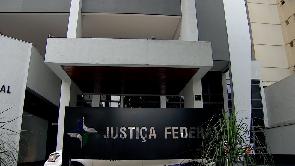 Prédio da Justiça Federal em Goiânia, Goiás — Foto: Reprodução/TV Anhanguera