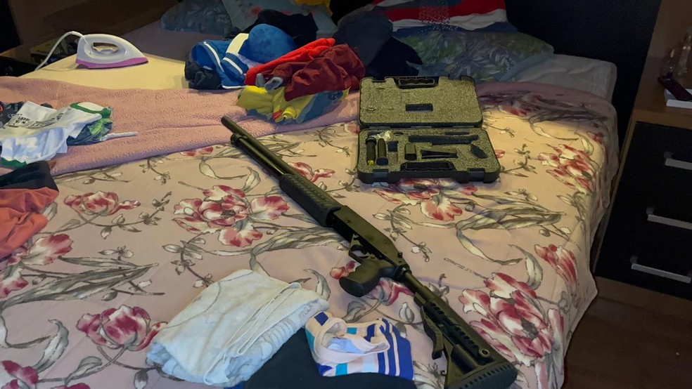 Armas eram usadas para proteger carga — Foto: Polícia Federal/Divulgação