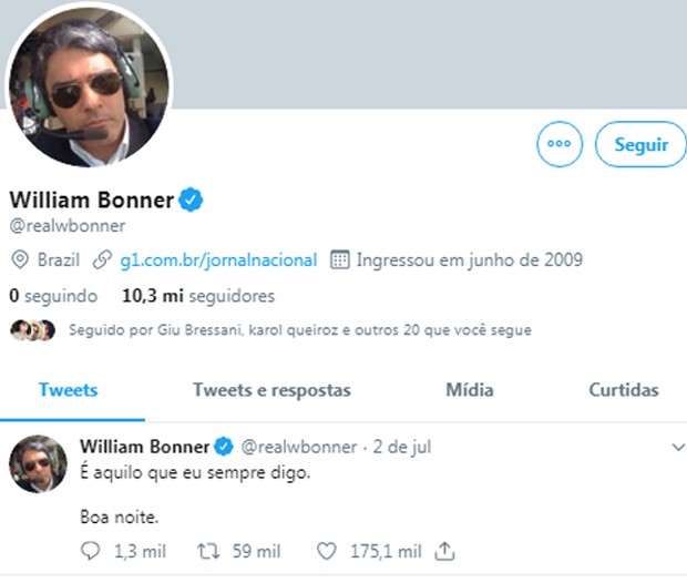William Bonner (Foto: Reprodução/Twitter)