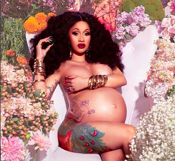 A cantora Cardi B quando ainda estava grávida (Foto: Instagram)