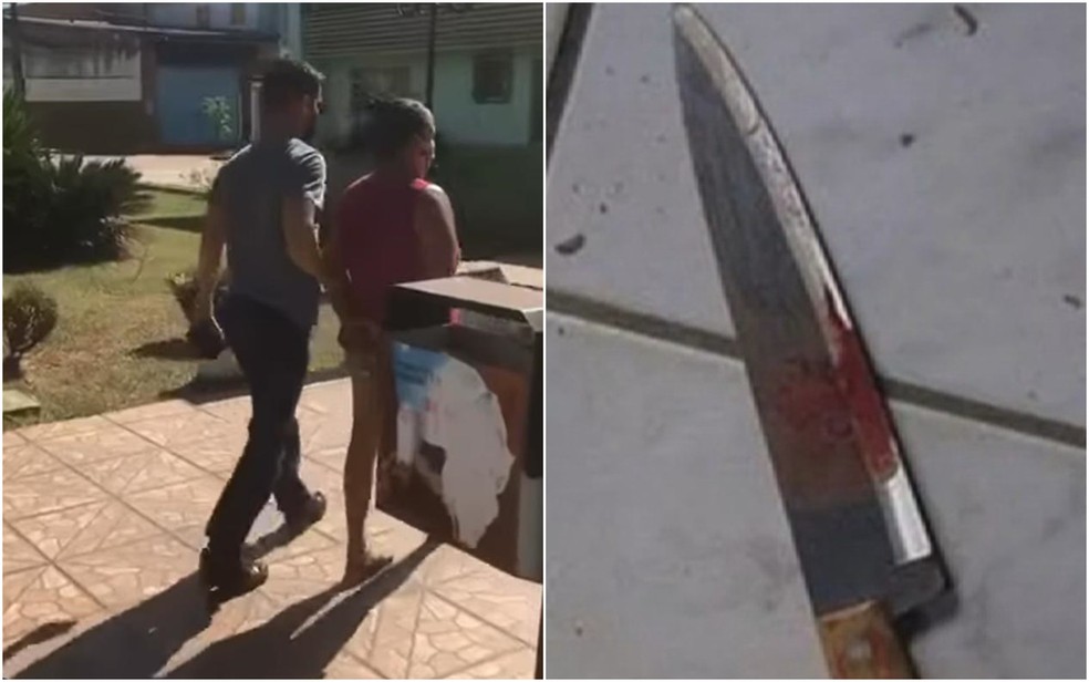 Mulher suspeita de matar homem a facada, em Piracanjuba, Goiás — Foto: Divulgação/Polícia Civil