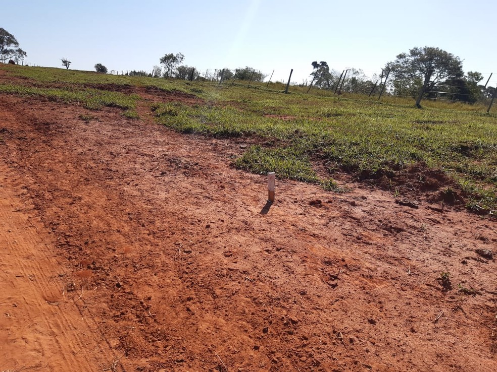 Local fica localizado próximo ao Balneário Laranja Doce, em Martinópolis — Foto: Defesa Civil 