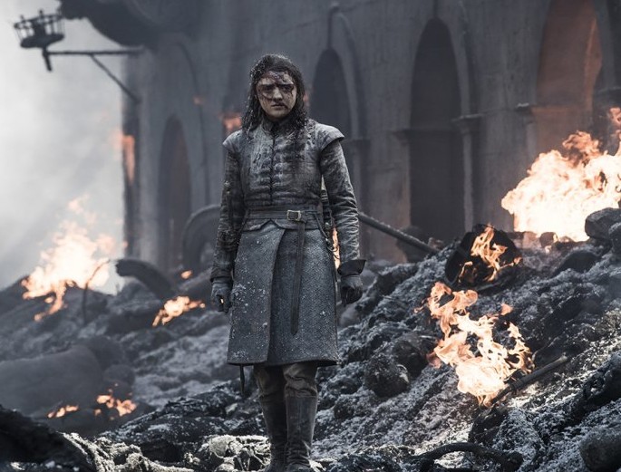 Arya Stark em cena de um dos últimos episódios da oitava temporada de Game of Thrones (Foto: Reprodução)