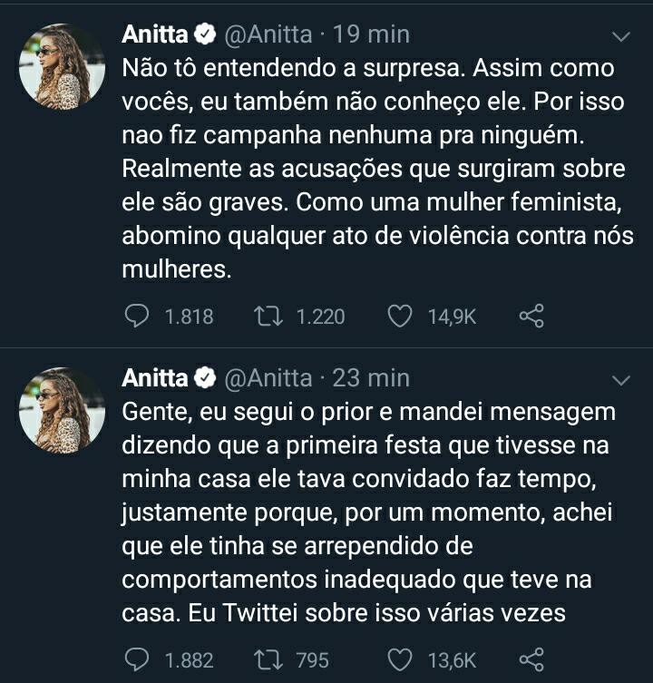 Anitta fala de Felipe Prior (Foto: Reprodução/Instagram)