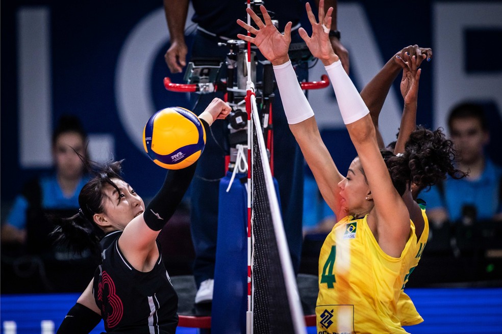 Brasil Coreia do Sul Liga das Na&ccedil;&otilde;es &mdash; Foto: Divulga&ccedil;&atilde;o/FIVB