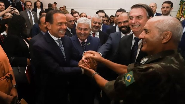 Doria se aproximou de Bolsonaro na época do segundo turno de 2018 e no começo do seu mandato de governador (Foto: GOVERNO DO ESTADO DE SP via BBC)