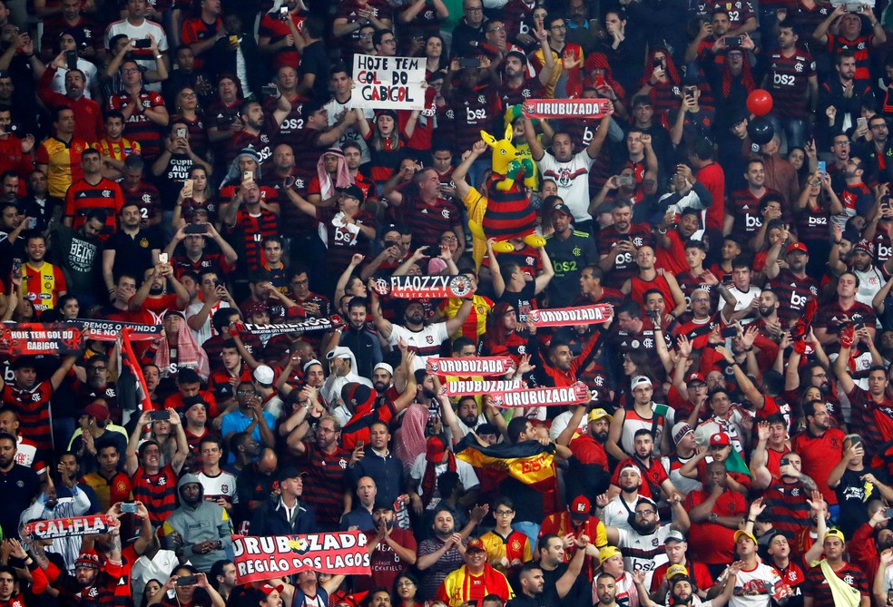 Torcida do Flamengo no Mundial de 2019 &mdash; Foto: REUTERS/Kai Pfaffenbach