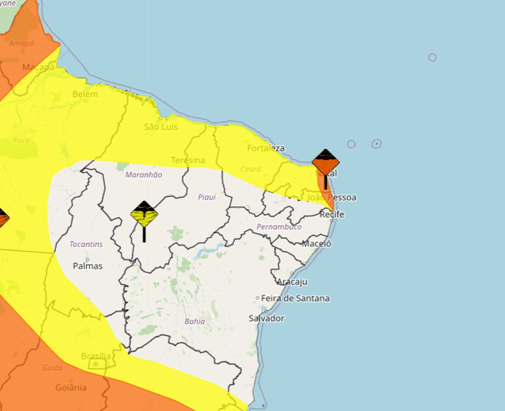 Chuvas atingem todo o RN — Foto: Divulgação/Inmet