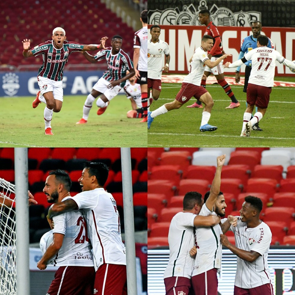 Fluminense venceu o Flamengo quatro vezes em 2021 — Foto: Ge.globo