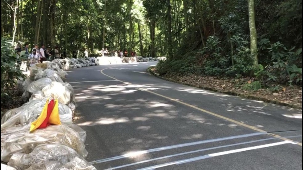 Curva onde aconteceu o acidente no Mundial de Downhill na Vista Chinesa — Foto: Ben-Hur Correia/Globoesporte.com
