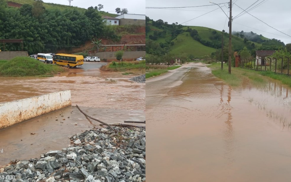 Natércia: Fortes chuvas atingem cidades do Sul de MG, alagam ruas e deixam prejuízos — Foto: Defesa Civil / Helisson Jaciel