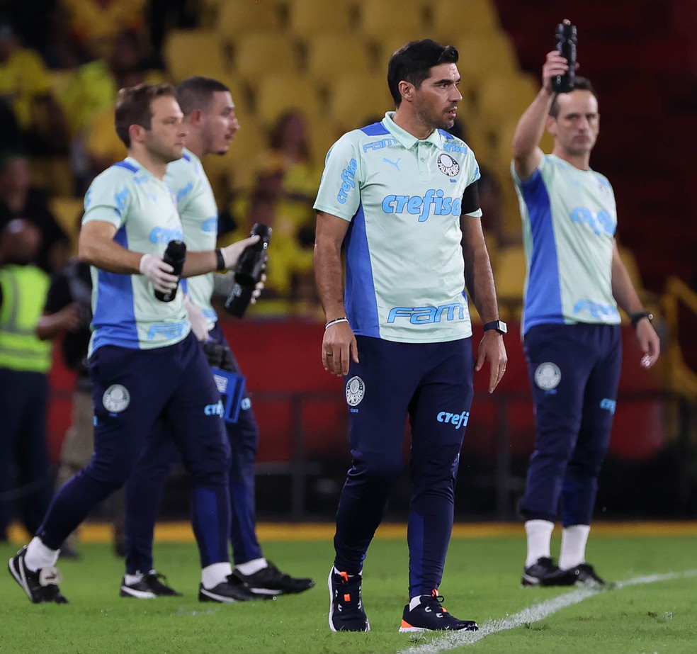 Abel Ferreira em Barcelona x Palmeiras pela Conmebol Libertadores � Foto: Cesar Greco/Palmeiras