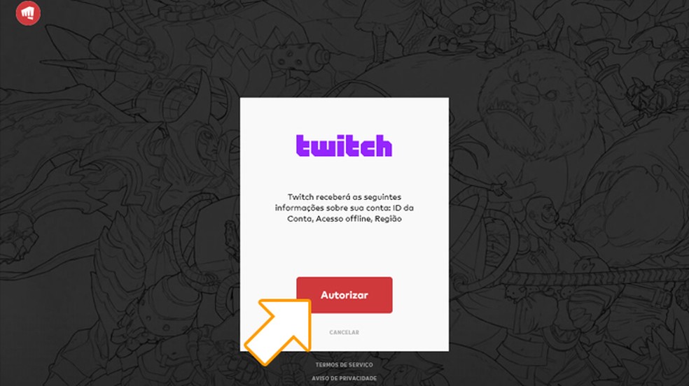 No pop-up da Riot Games autorize a Twitch a acessar a conta que utilizará para Valorant — Foto: Reprodução/Rafael Monteiro