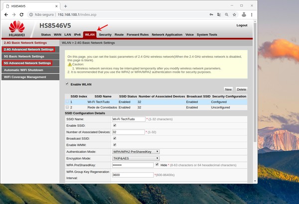 App Que Descobre Senha Wifi Techtudo Como Configurar A Rede Wi Fi Do Roteador Da Huawei Roteadores