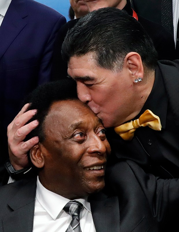 Pelé e Maradona (Foto: Getty Images)