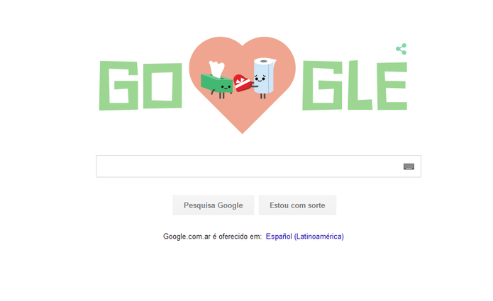 Doodle de São Valentim: romance entre guardanapo e papel-toalha? (Foto: Reprodução)