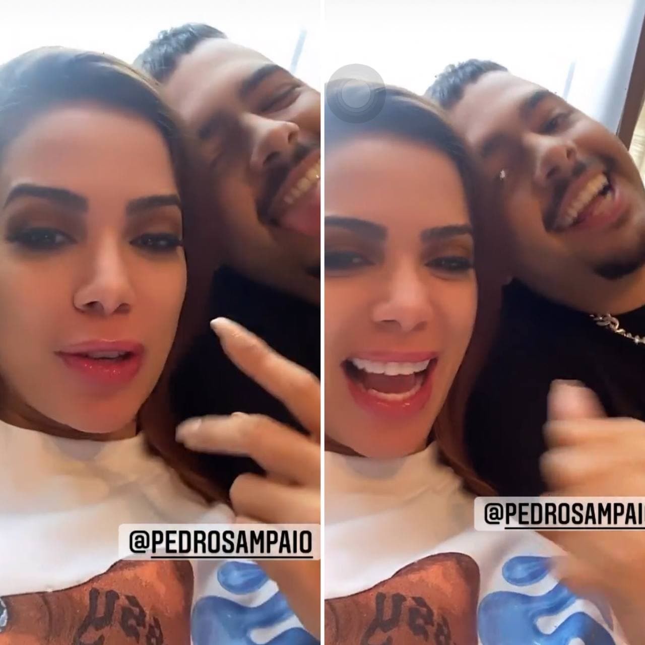Anitta e Pedro Sampaio gravam vídeos juntos pós balada (Foto: Reprodução / Instagram)