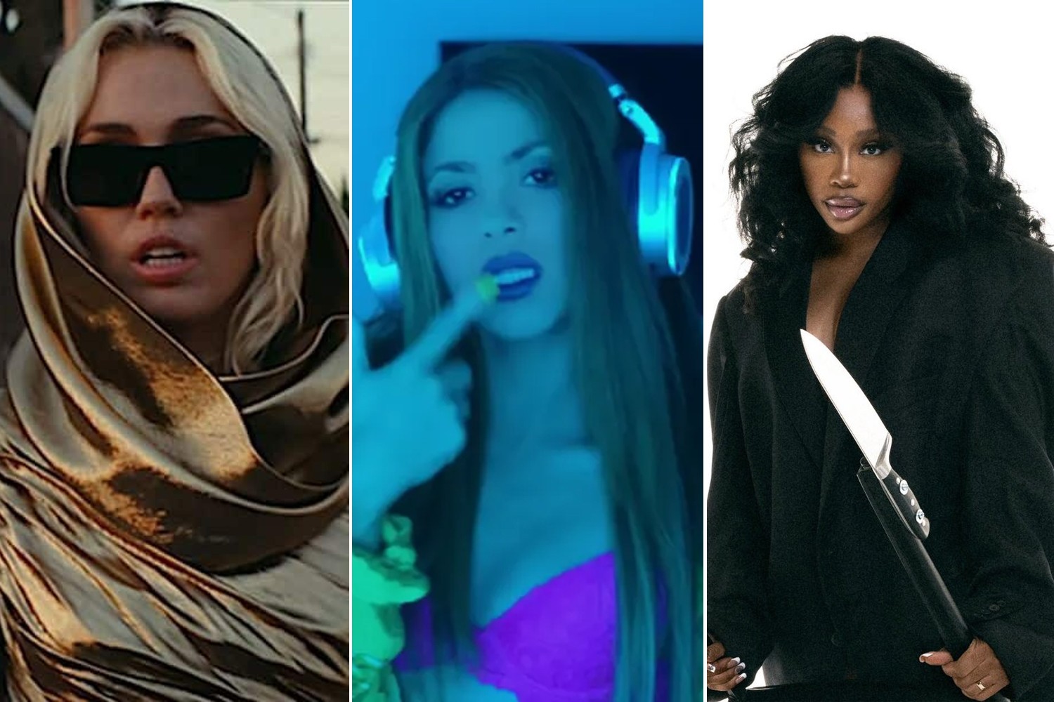 A vez das ex: Shakira, Miley Cyrus e SZA sobem ao pódio das paradas de 2023 com hits vingativos